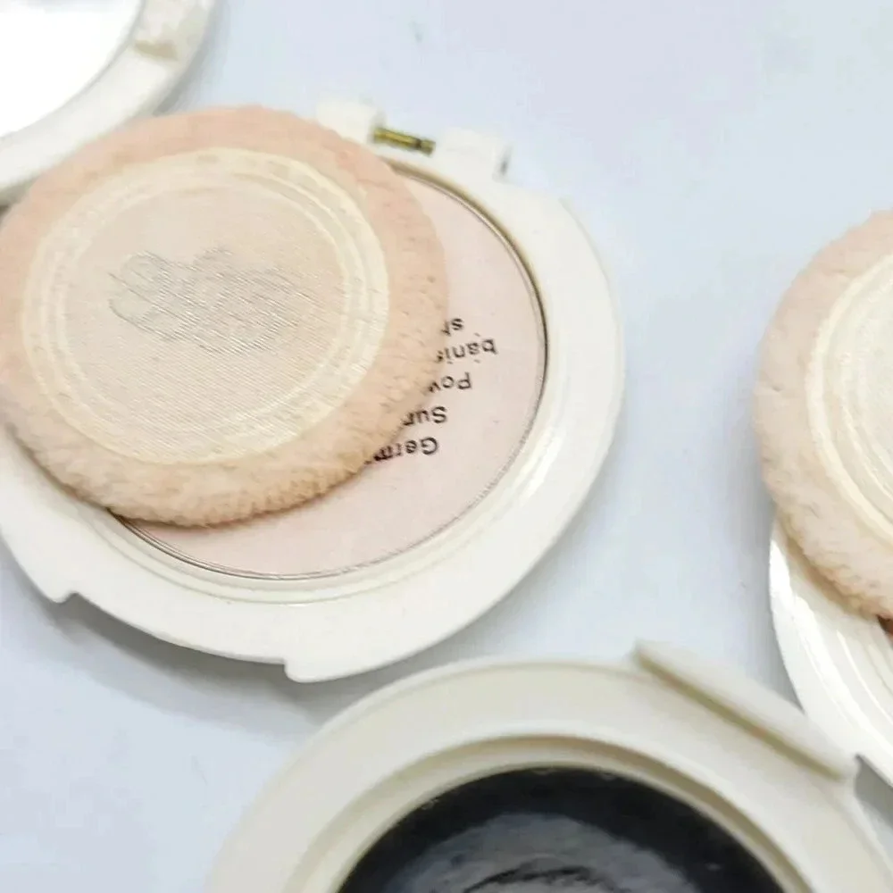Germaine Monteil Womens Compact Superglow Solid Satin Powder Sheer LOT OF 3 VTG